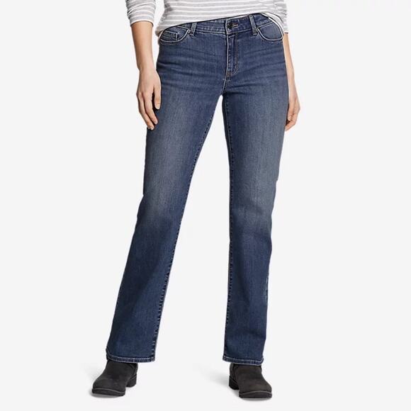 Eddie Bauer Women’s Bootcut Distressed Jeans Size 16 - Picture 1 of 12